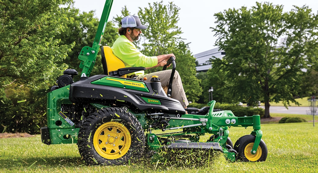 Person mowing grass on a Z930M Zero Turn Mower