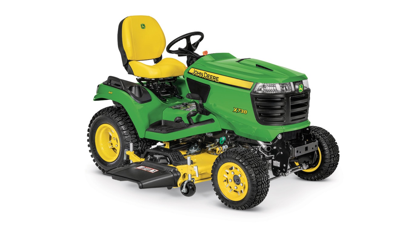 John Deere X738 signature series riding lawn tractor