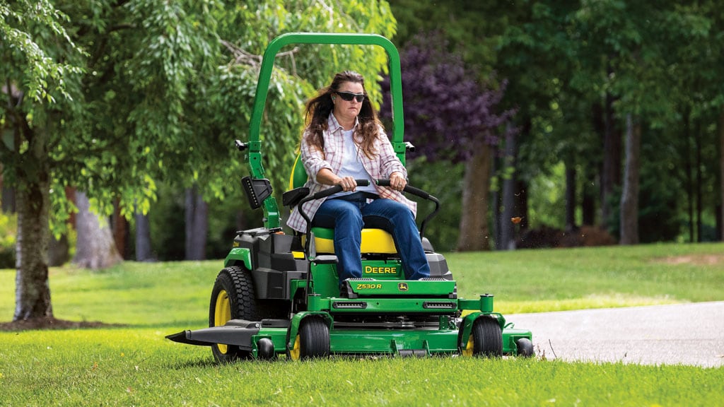 Woman driving a Z530R mower