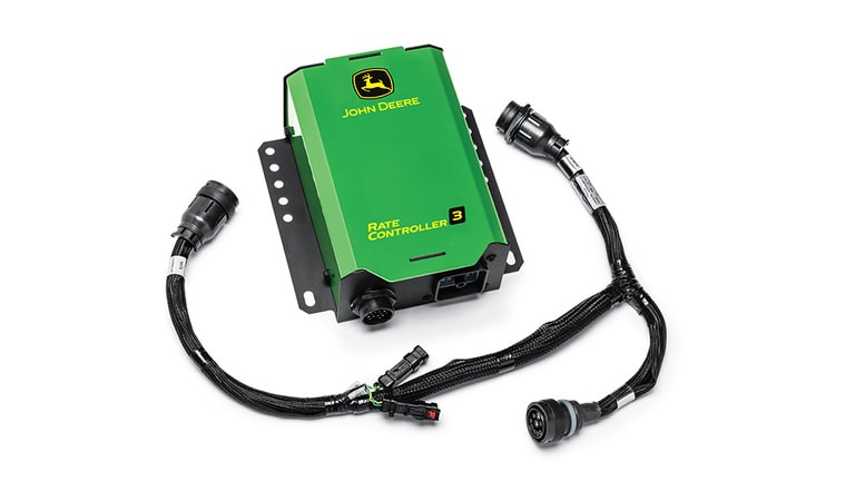 Green John Deere Rate Controller 3 with black mounting brackets on both sides (8th thumbnail)