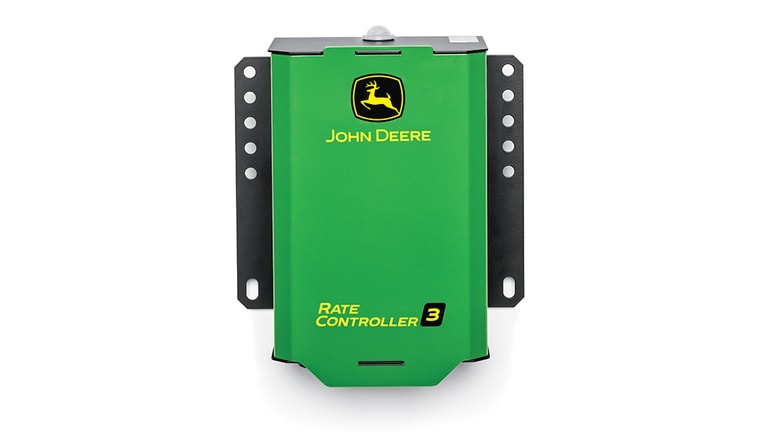 Green John Deere Rate Controller 3 with black mounting brackets on both sides (7th thumbnail)