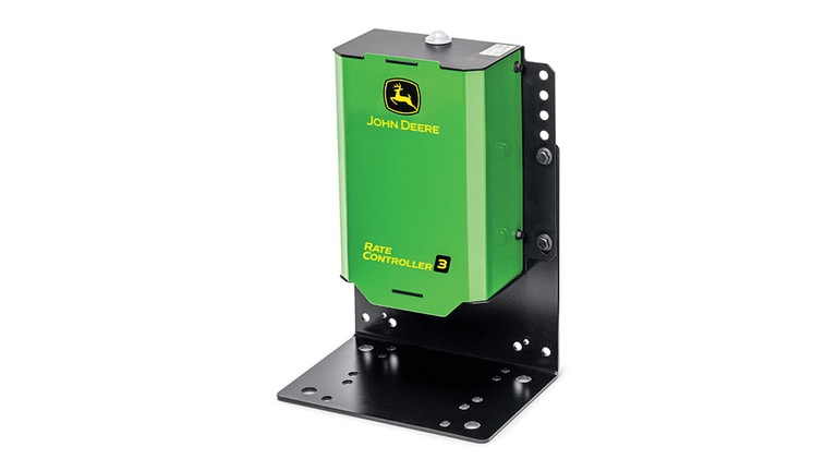 Green and black John Deere Rate Controller 3 mounted on a metal bracket (5th thumbnail)
