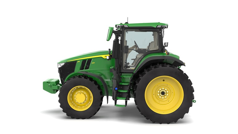Left-facing 7R 210 Tractor on a white background
