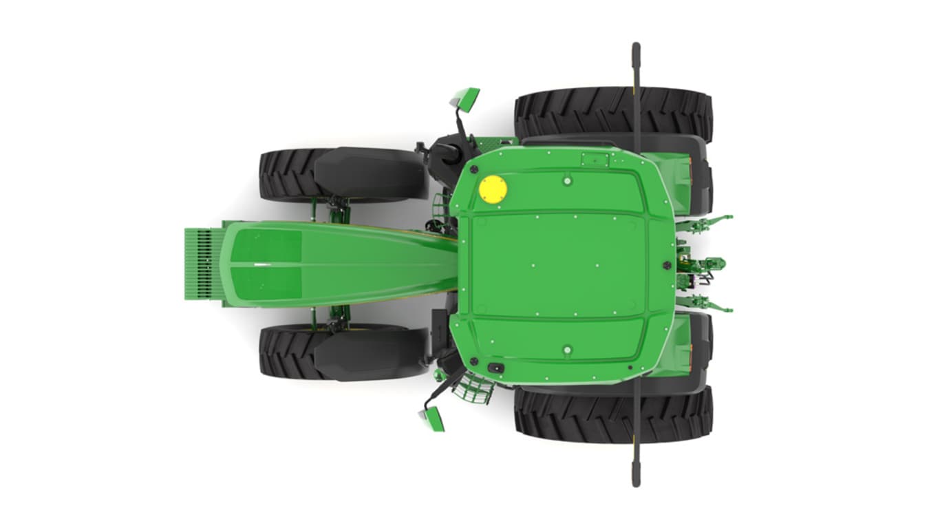 Top view of 7R 210 Tractor on a white background