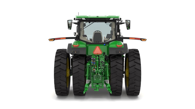Rear view of 7R 230 Tractor on a white background