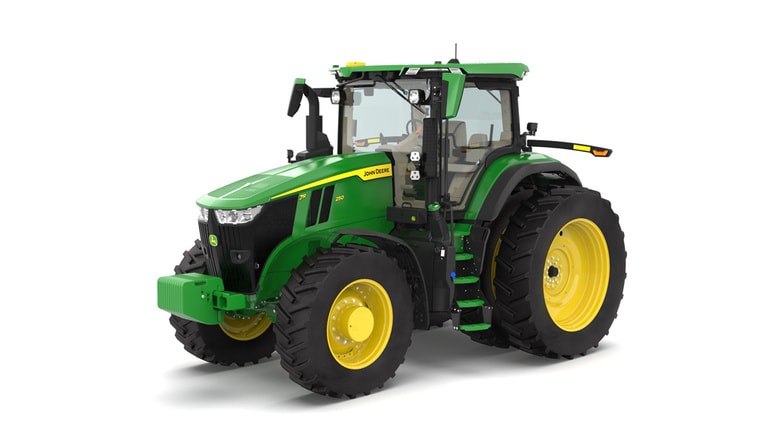 Front left-facing 7R 250 Tractor on a white background