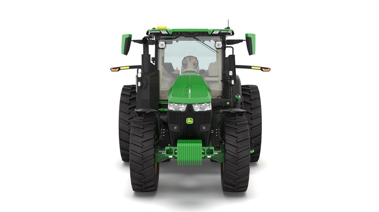 Front view of 7R 250 Tractor on a white background