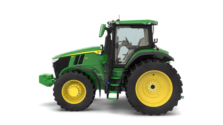 Left-facing 7R 250 Tractor on a white background
