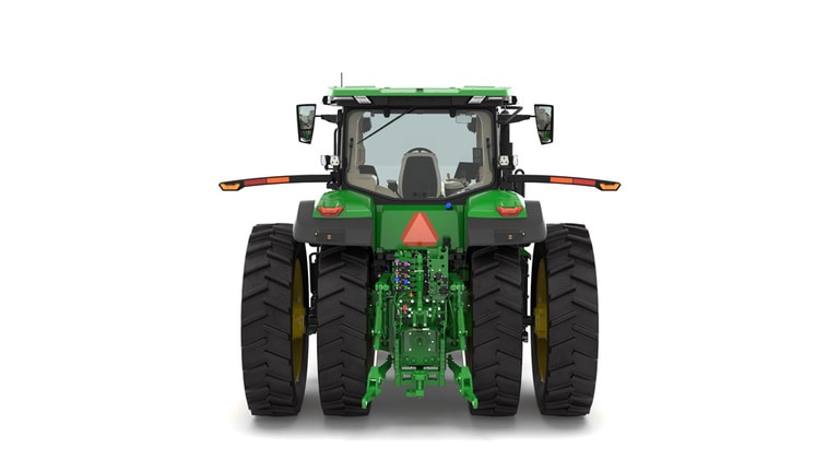 Rear view of 7R 250 Tractor on a white background