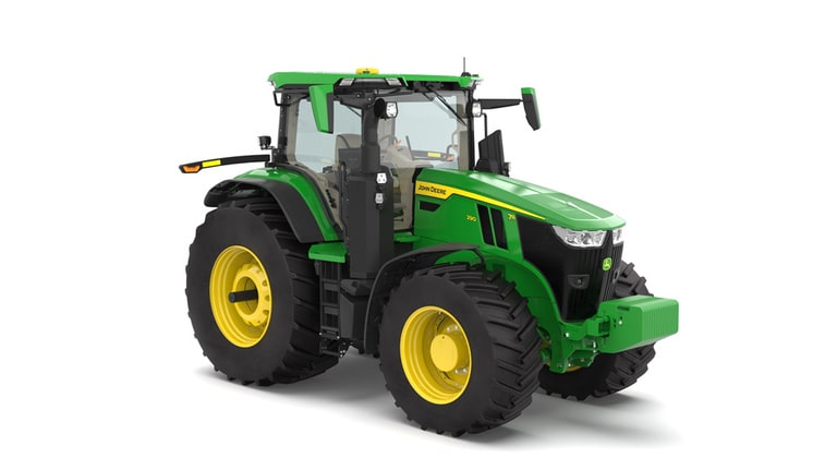 Front right-facing 7R 290 tractor on a white background