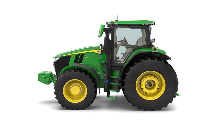 Left-facing 7R 290 tractor on a white background
