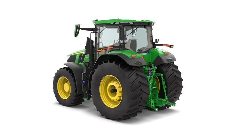 Rear left-facing 7R 290 tractor on a white background