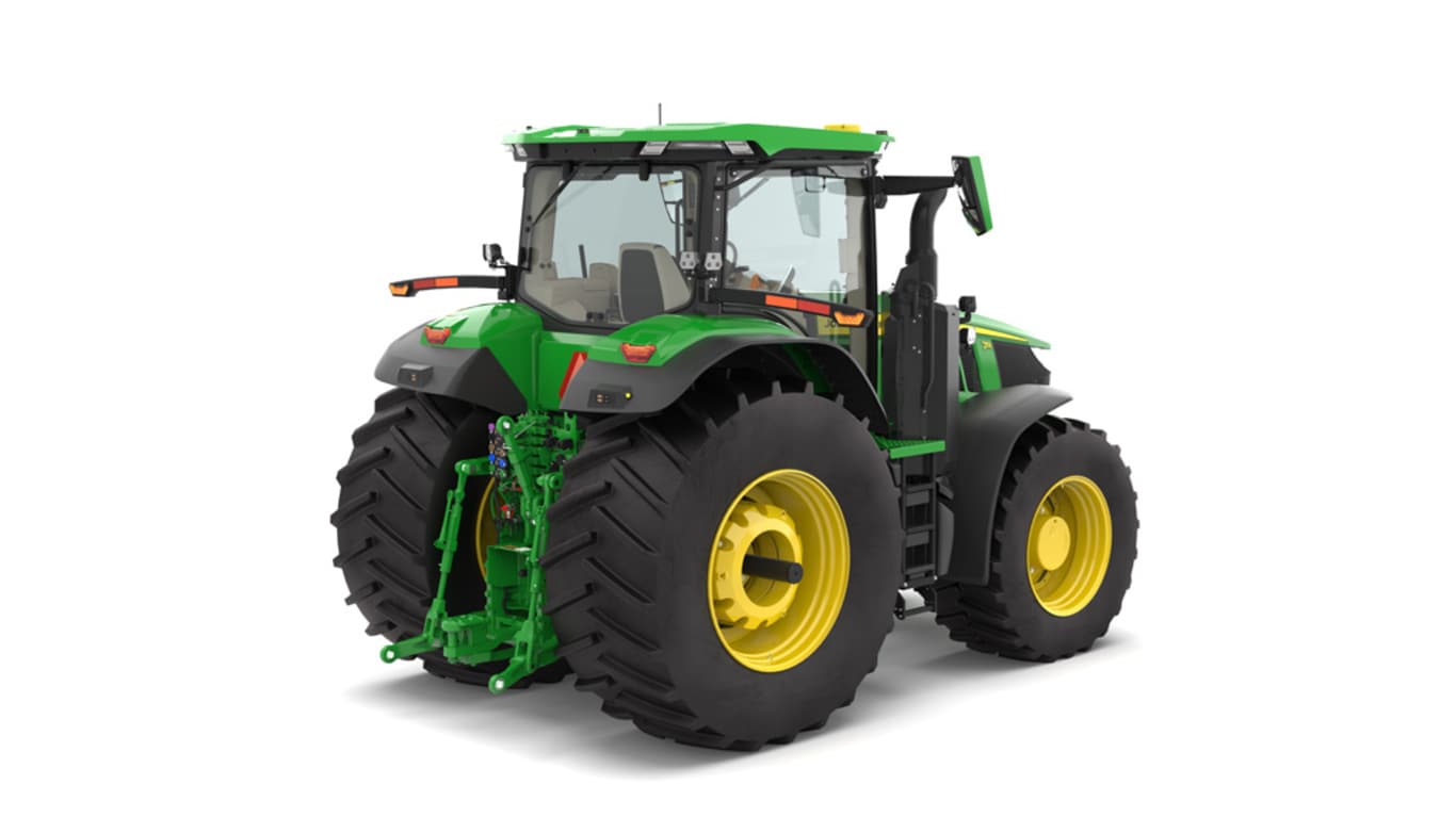 Rear right-facing 7R 290 tractor on a white background