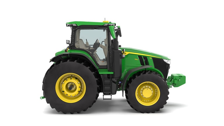 Right-facing 7R 290 tractor on a white background