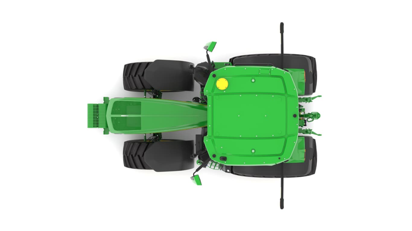 Top view of 7R 290 tractor on a white background