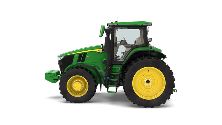 Left-facing 7R 310 tractor on a white background