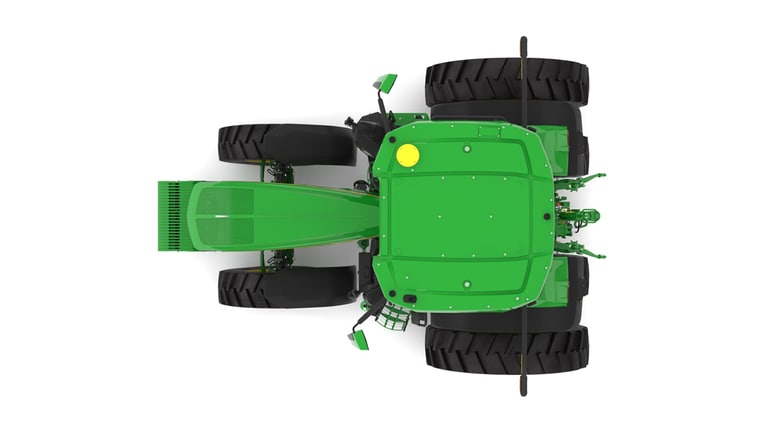 Top view of 7R 310 tractor on a white background