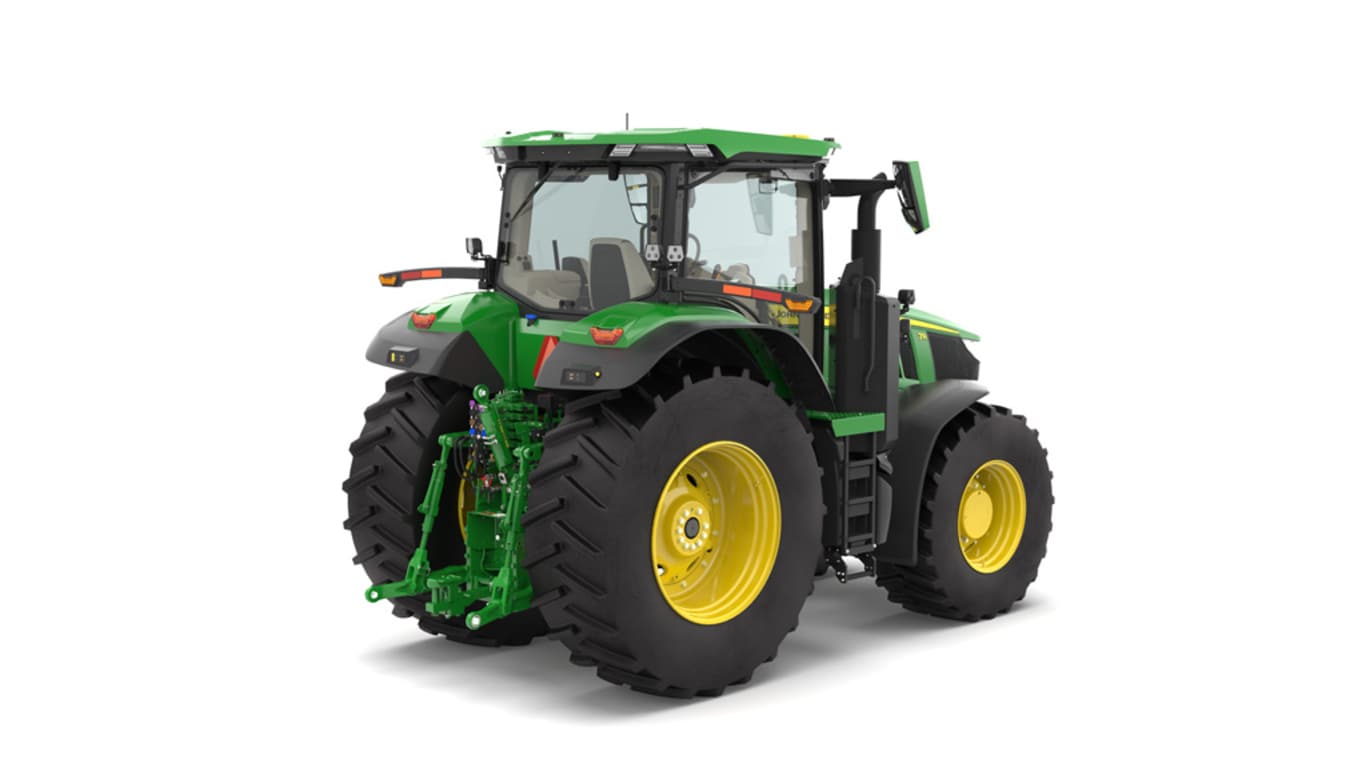 Rear right-facing 7R 330 tractor on a white background