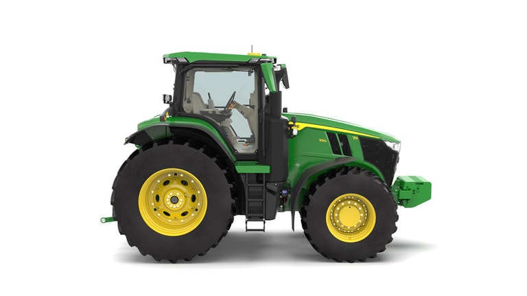 Right-facing 7R 330 tractor on a white background