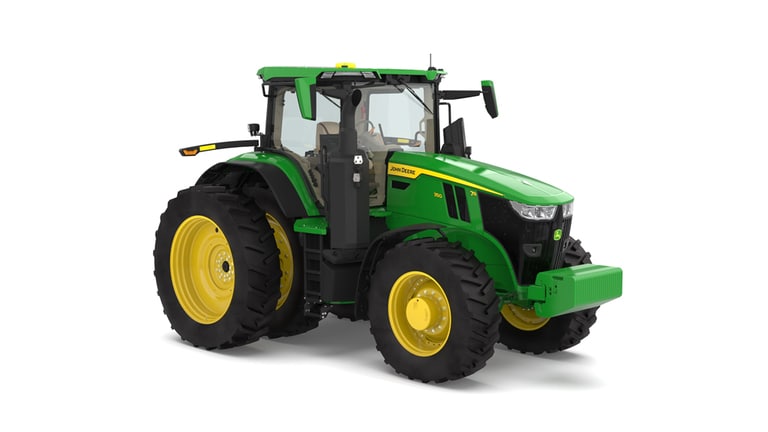 Front right-facing 7R 350 tractor on a white background