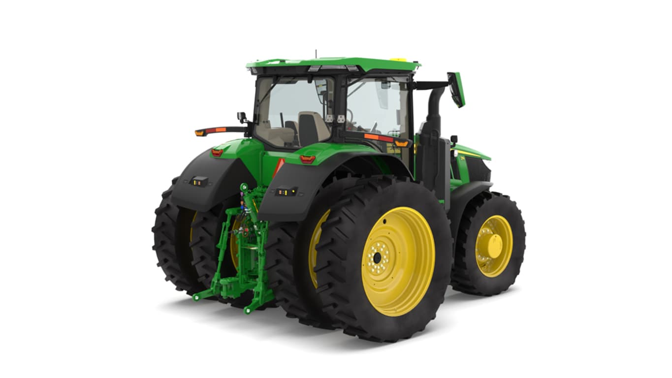 Rear right-facing 7R 350 tractor on a white background