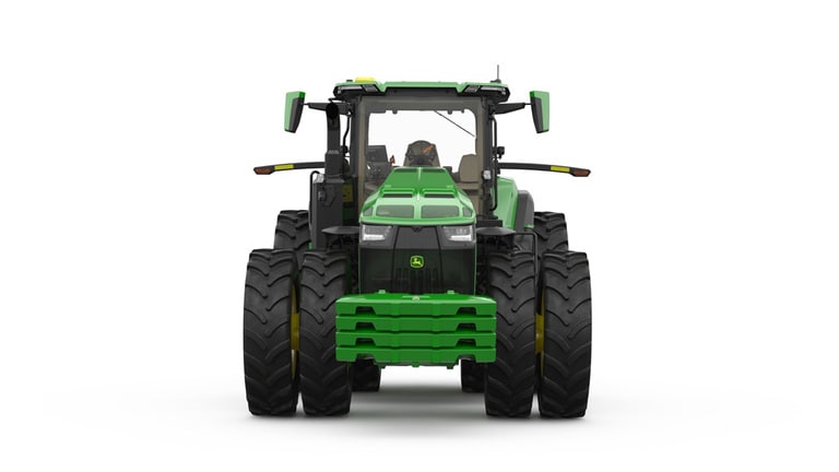 Studio image of Front facing 8R 440 Tractor (8th thumbnail)