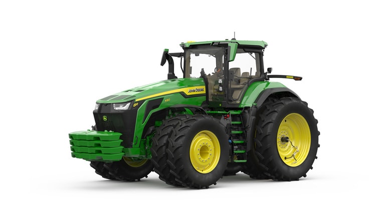 Studio image of Front-left facing 8R 490 Tractor (7th thumbnail)