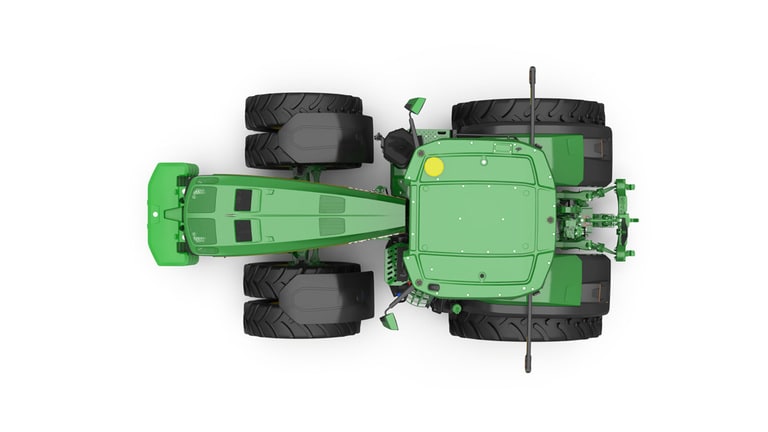 Studio image of Top facing 8R 490 Tractor (9th thumbnail)