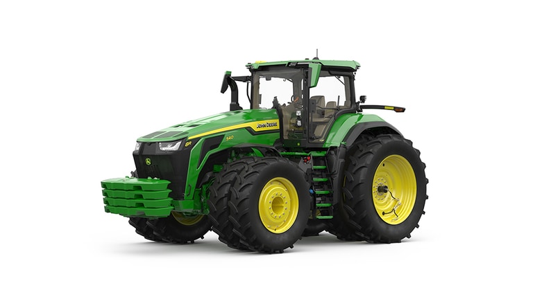 Studio image of Front-left facing 8R 540 Tractor (7th thumbnail)