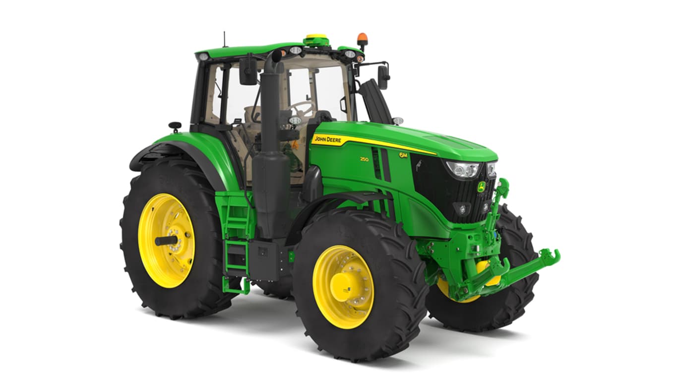Front-right studio rendering of 6M 250 Tractor