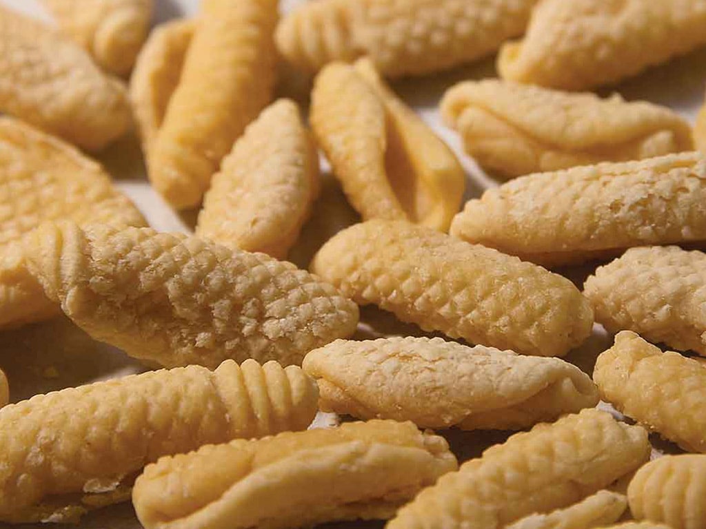 closeup of fresh gnocchi pasta