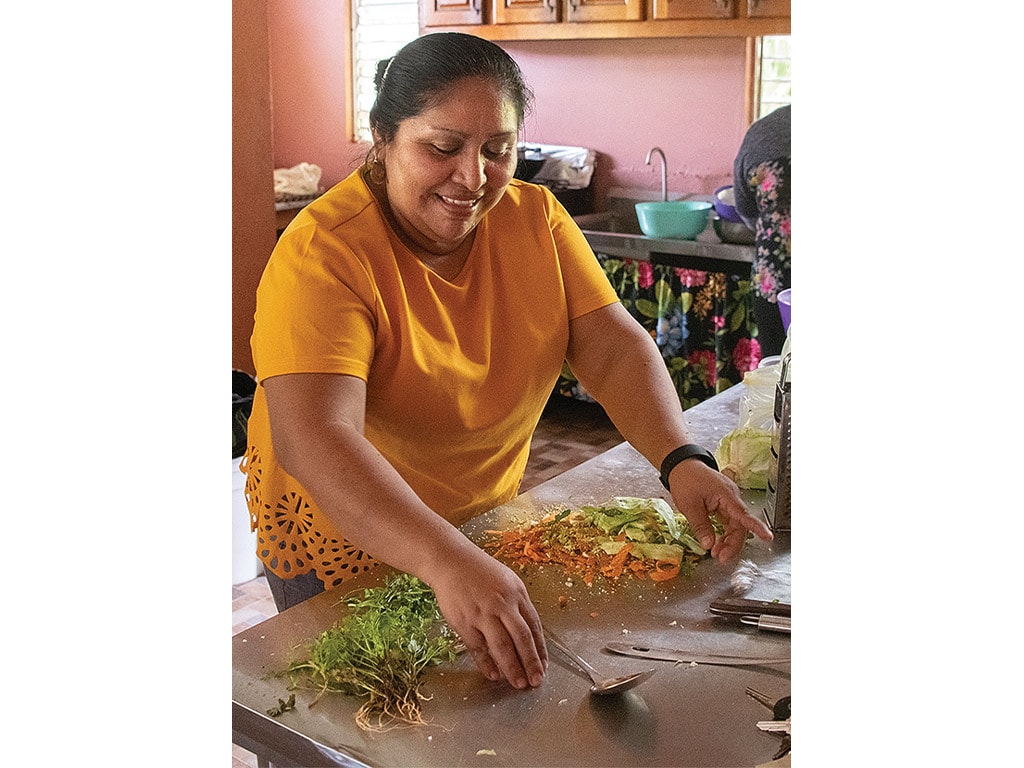 Abelina Cho preparing her catering